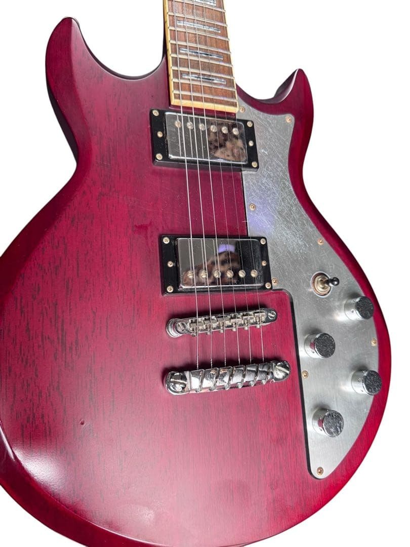 Rare DC Ibanez AXS42 Dark Red Stained Flat Guitar