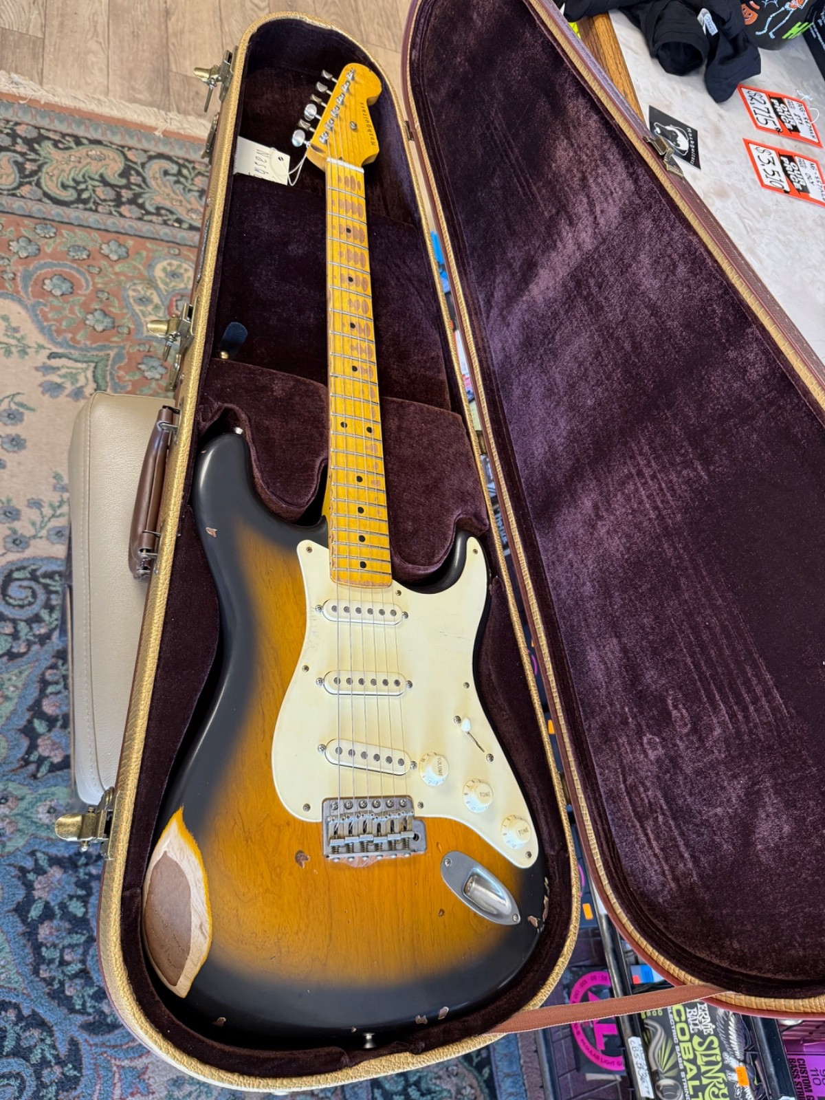Nash S57 2 Tone Sunburst, Ash Body, Heavy Relic W/ Free Shipping & Hard Case