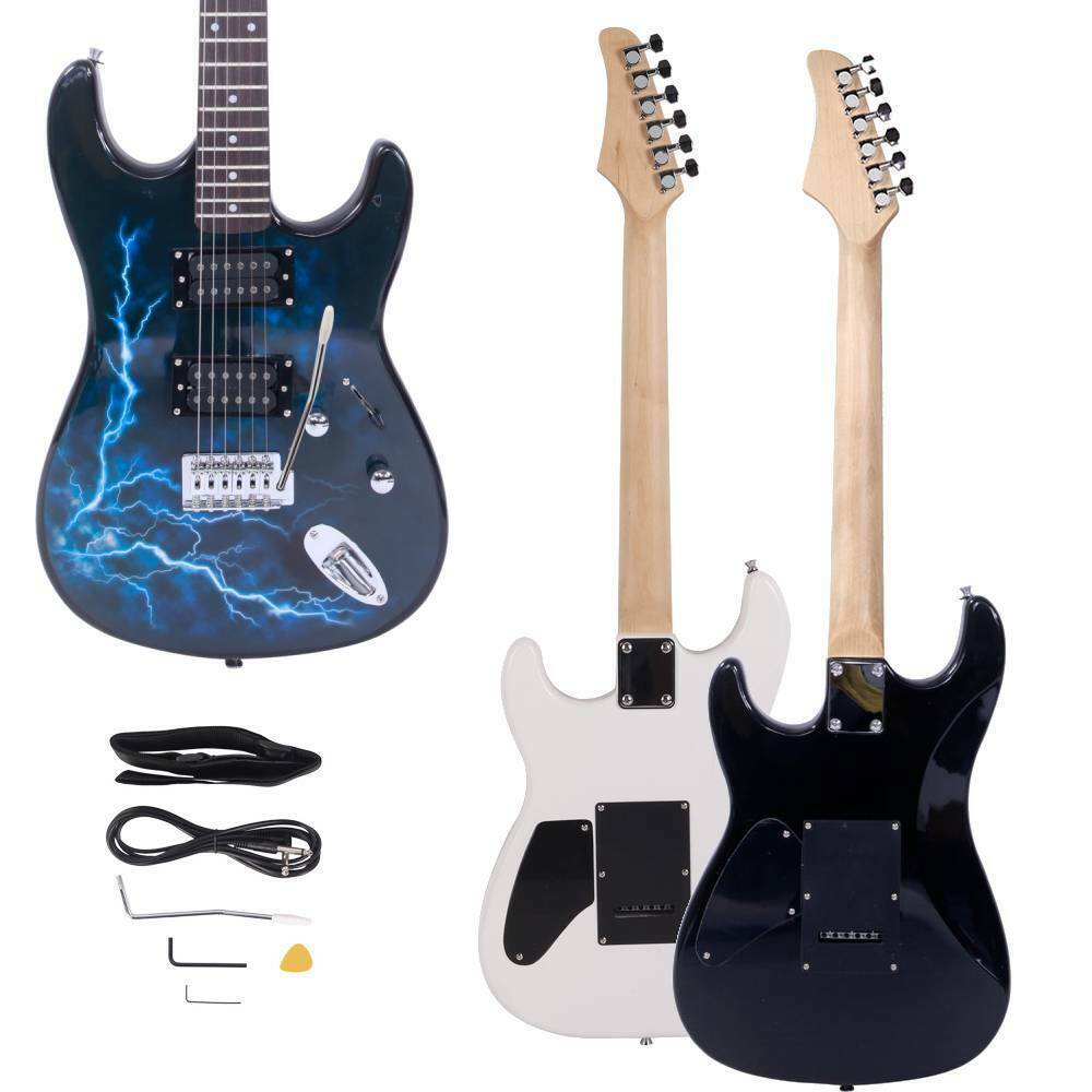Glarry GST GST3 GST-E Maple Guitar Rosewood Guitar Black Pickguard