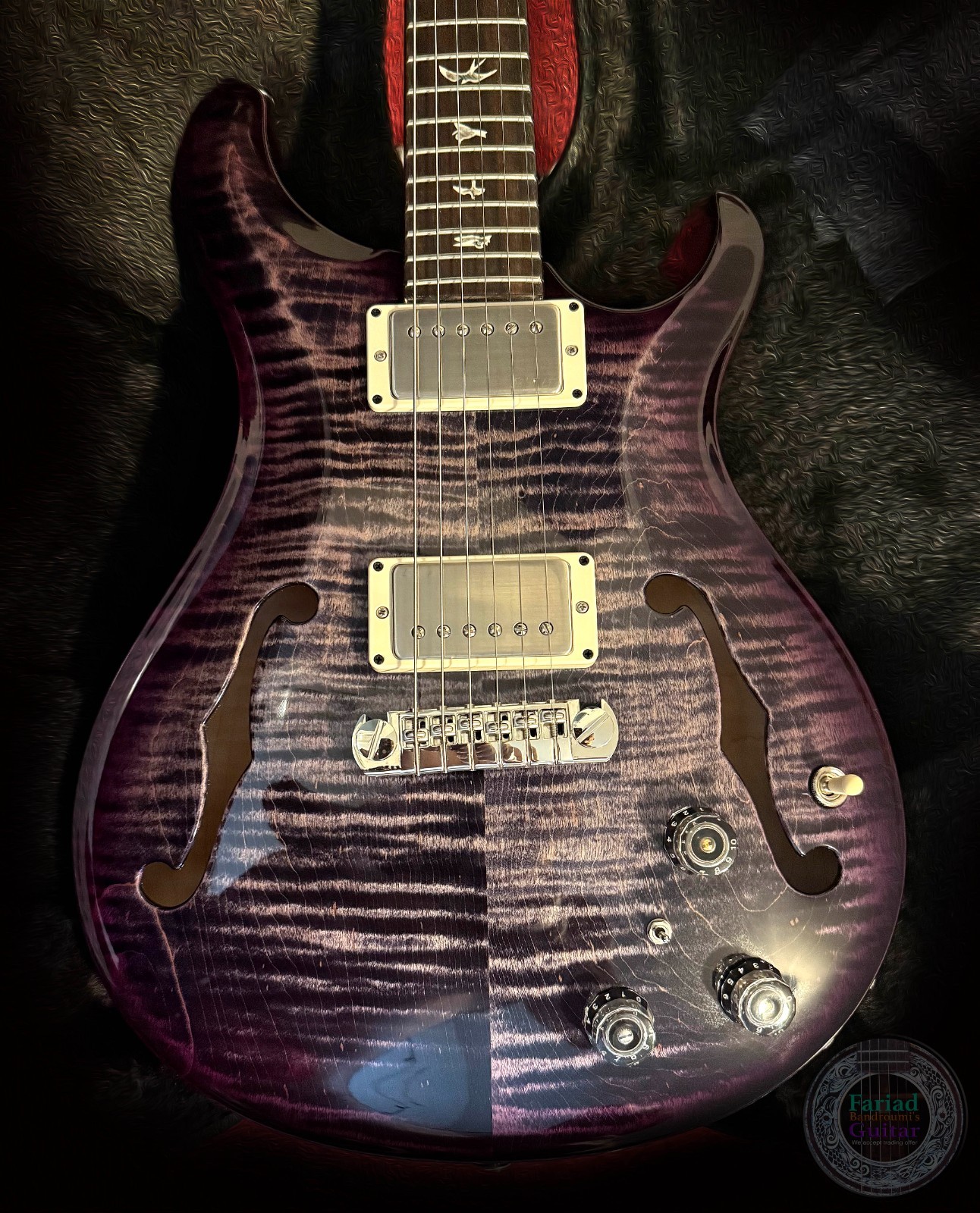 PRS Hollowbody II Piezo Hollow Body, Custom Purple Mist Finish( “Brand New” )