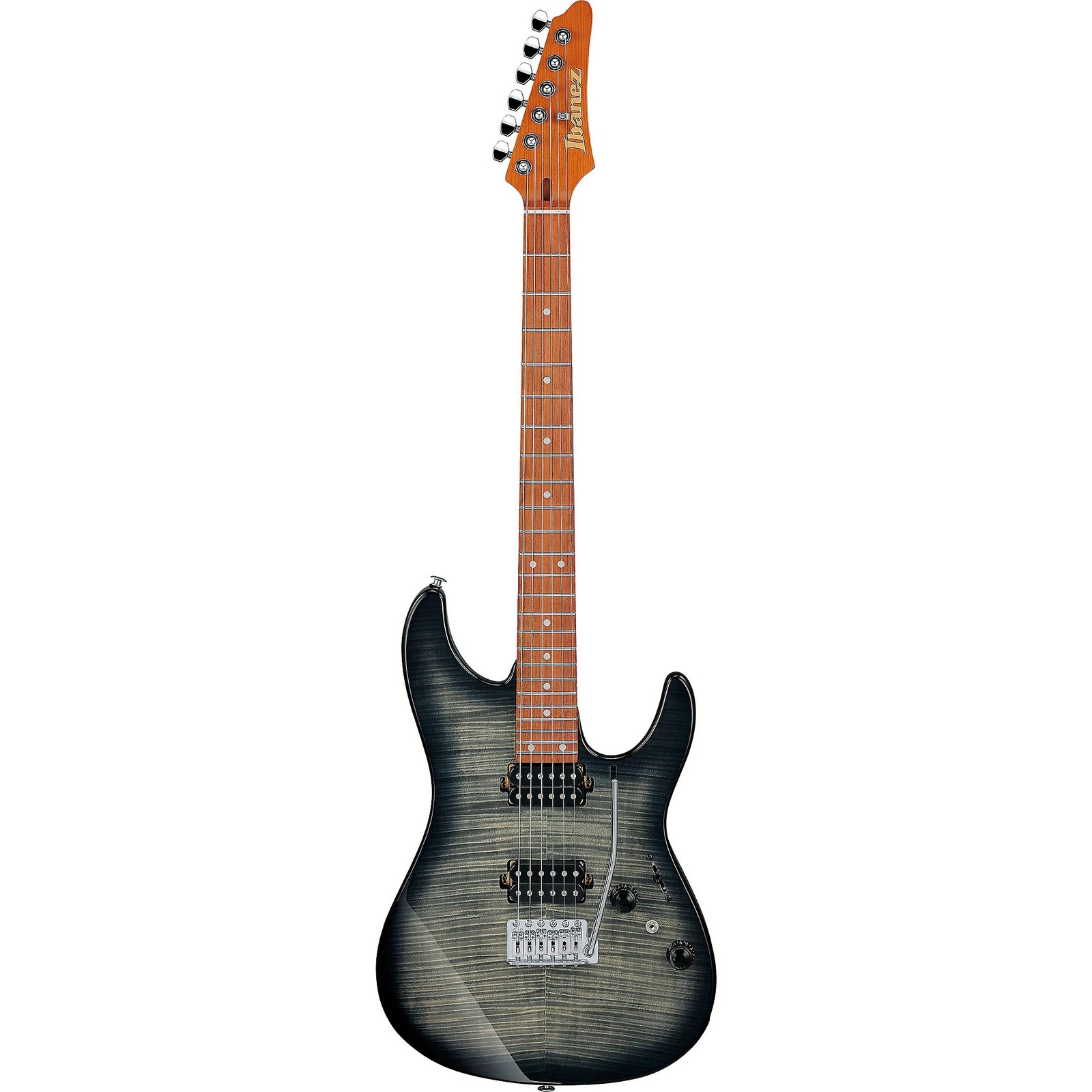 Ibanez AZ24S1F Standard Electric Guitar, Jatoba FB, Transparent Black Sunburst