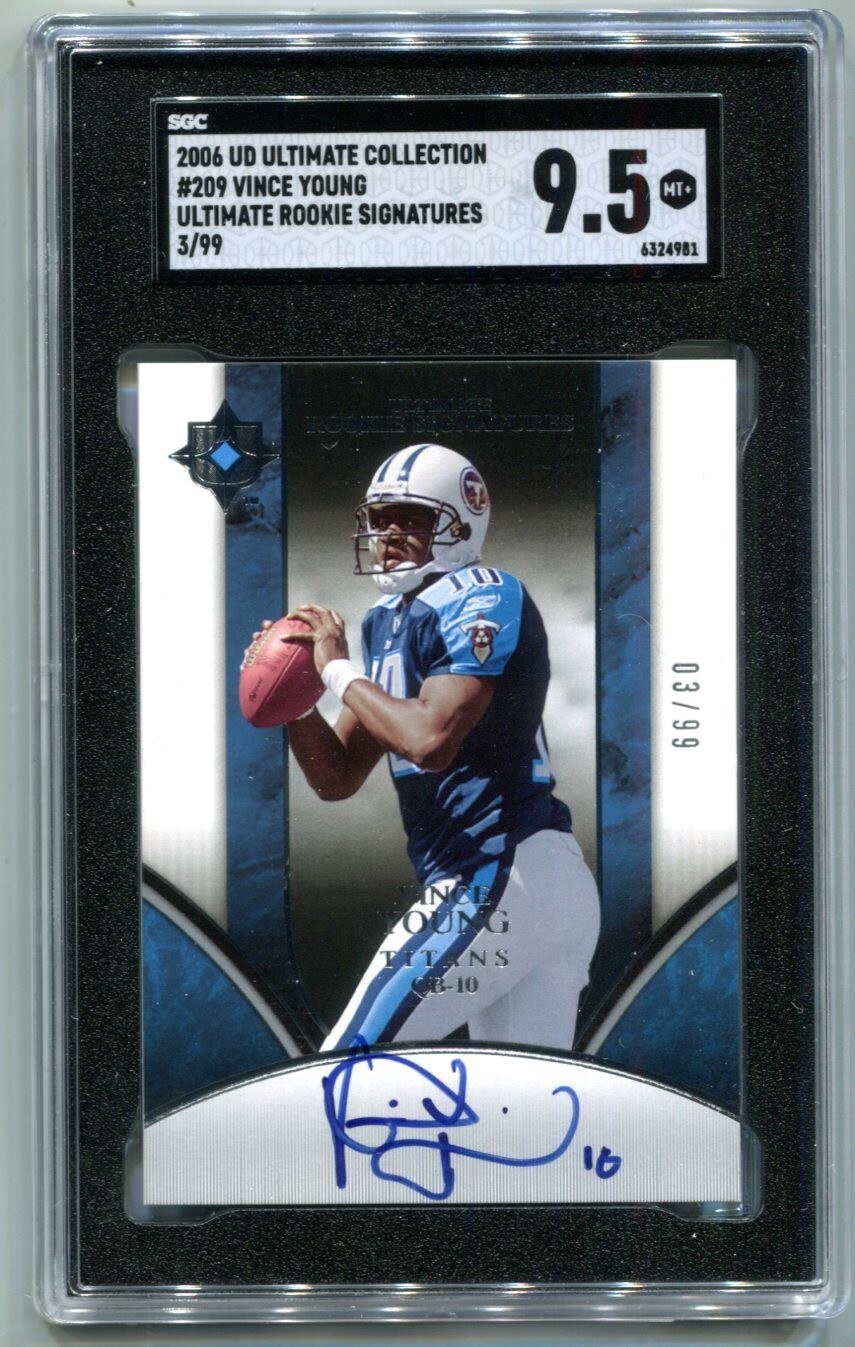 2006 Ultimate Collection Vince Young RC AUTO 3/99 SGC 9.5 MINT+