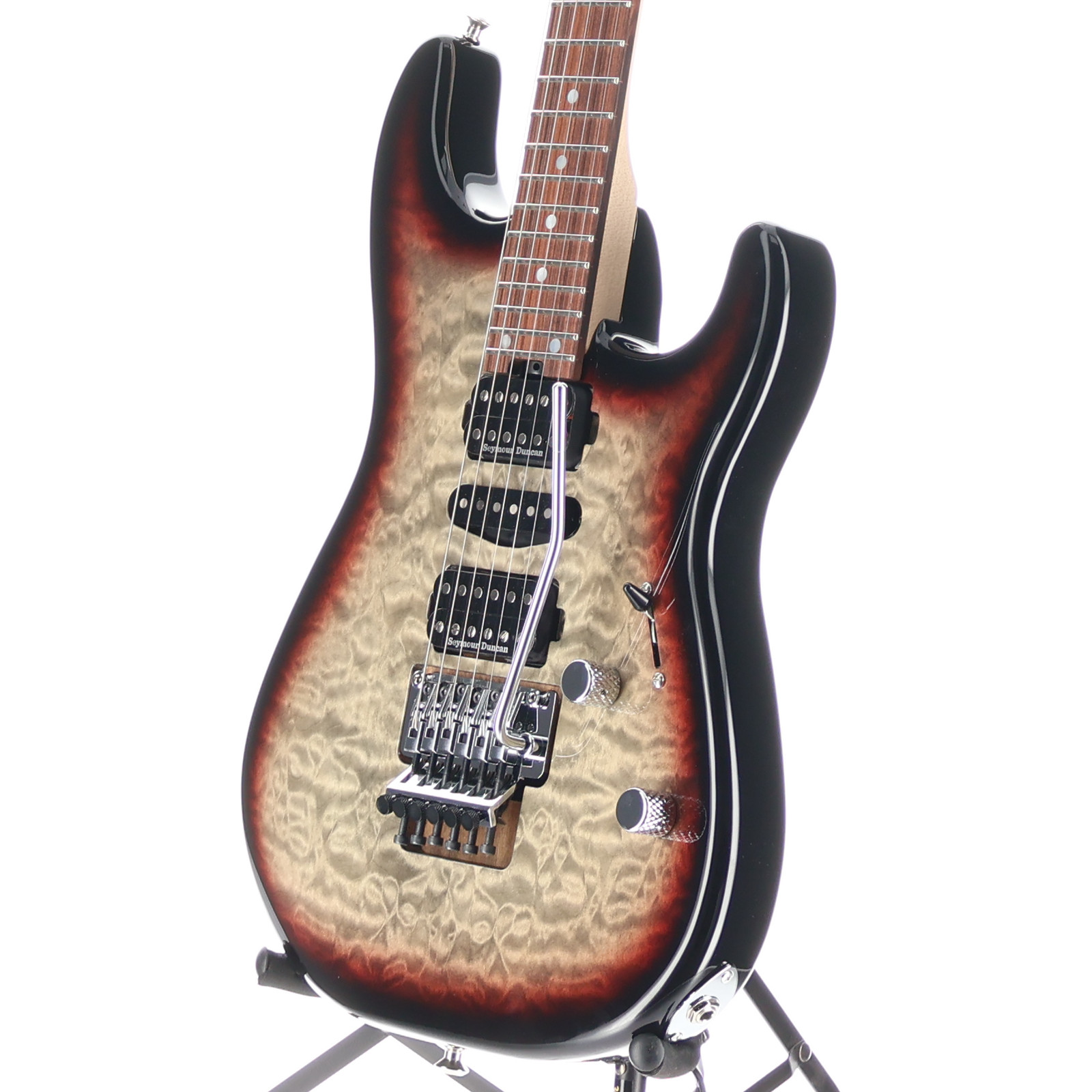 Charvel MJ San Dimas Style 1 HSH FR PF QM, Pau Ferro, Midnight Glow (X9) (00801)