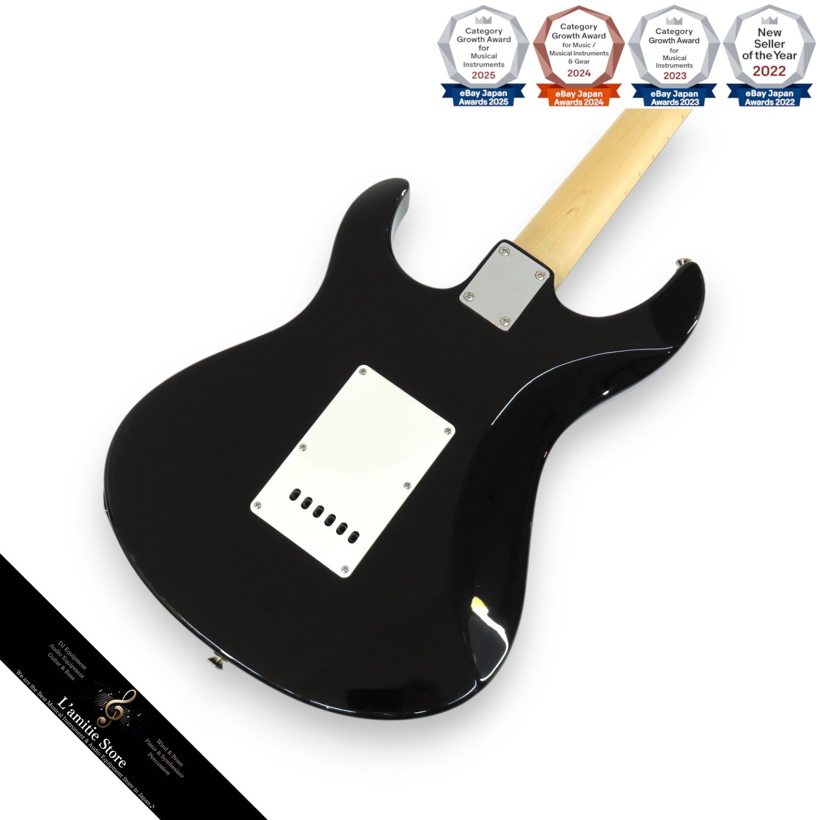 Yamaha PAC012 Electric Guitar Black Mahogany Maple Walnut 22F 3.3kg