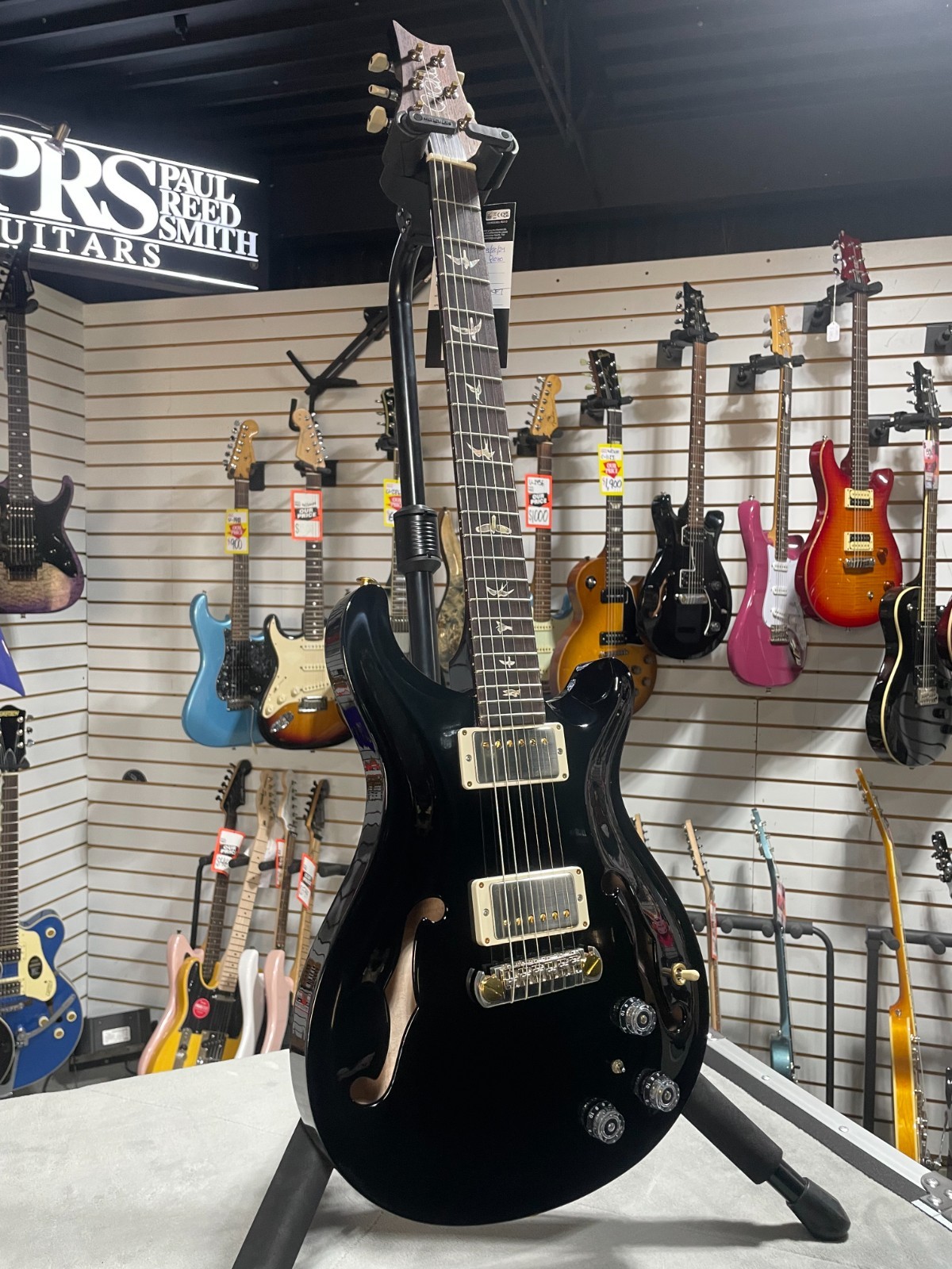 PRS Hollowbody II Piezo Electric Guitar – Custom Color Piano Black w/OHSC & PLEK