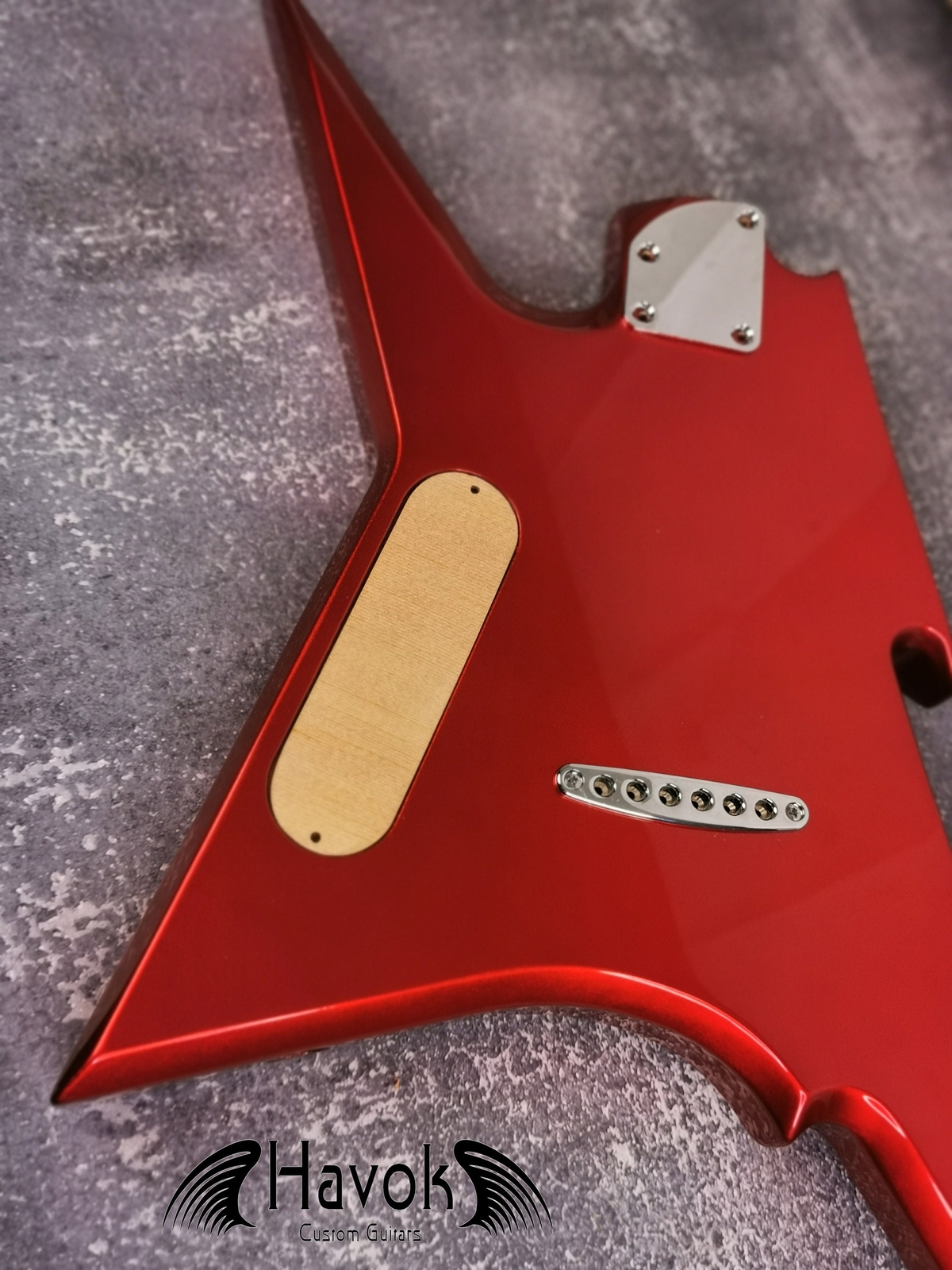 HAVOK Parabellum Guitar Kit, Stainless Steel Frets Flame Maple Neck Spoke Wheel