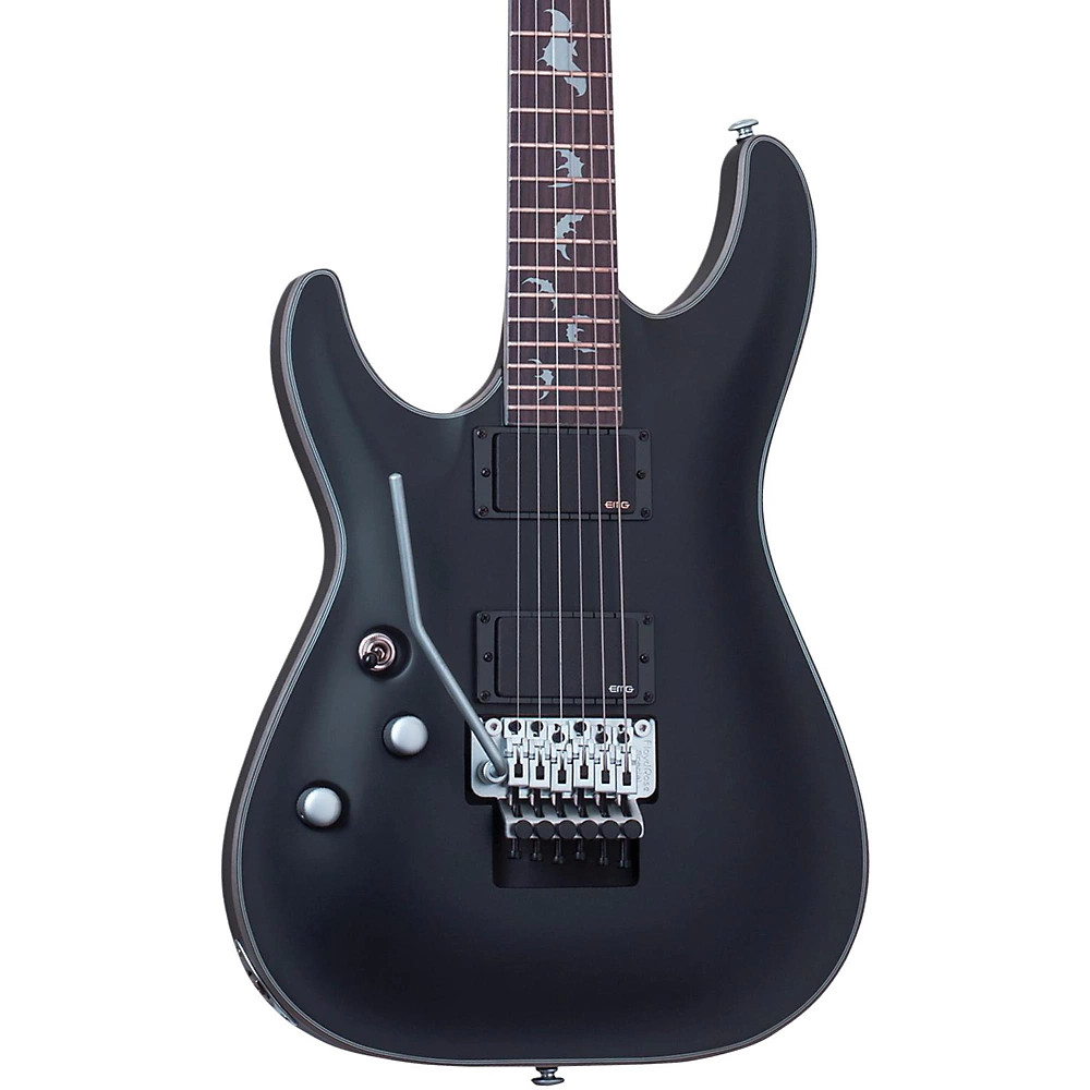 Schecter Damien Platinum 6 With Floyd Rose LeftHanded Guitar Satin Black