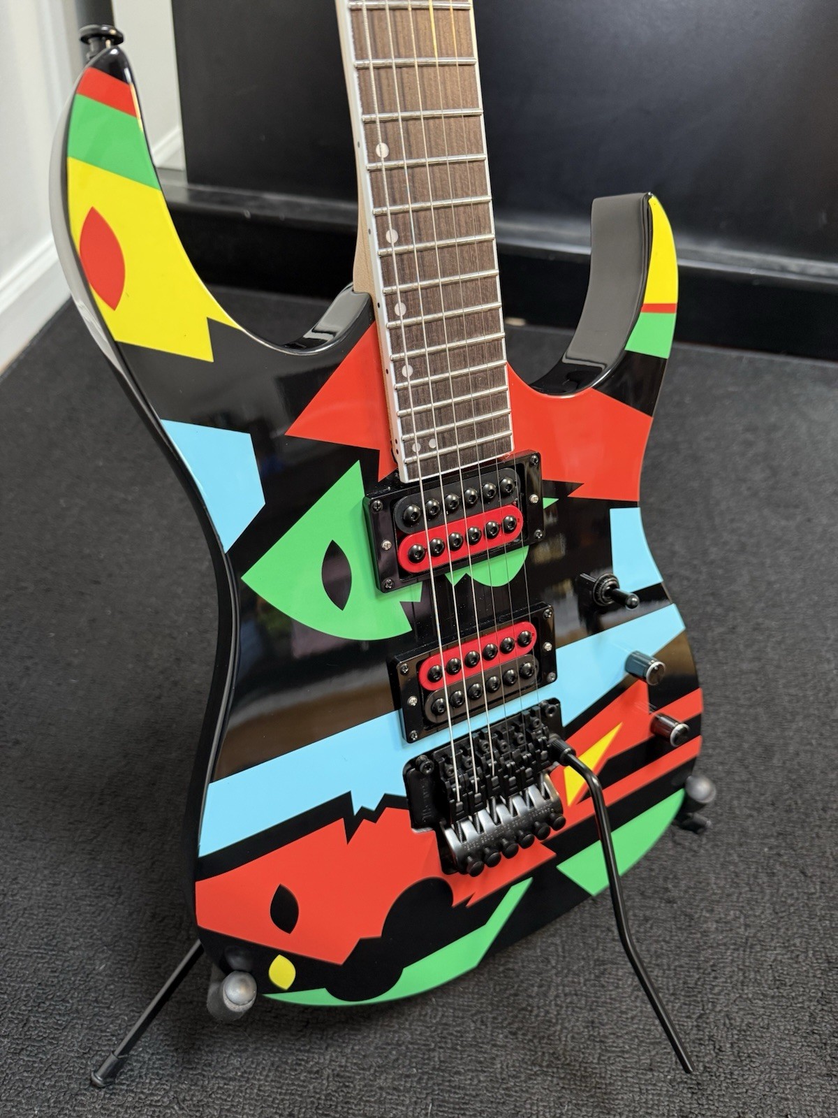 Custom RG Electric Guitar Upgraded Pickups And Unique Artwork Floating Bridge