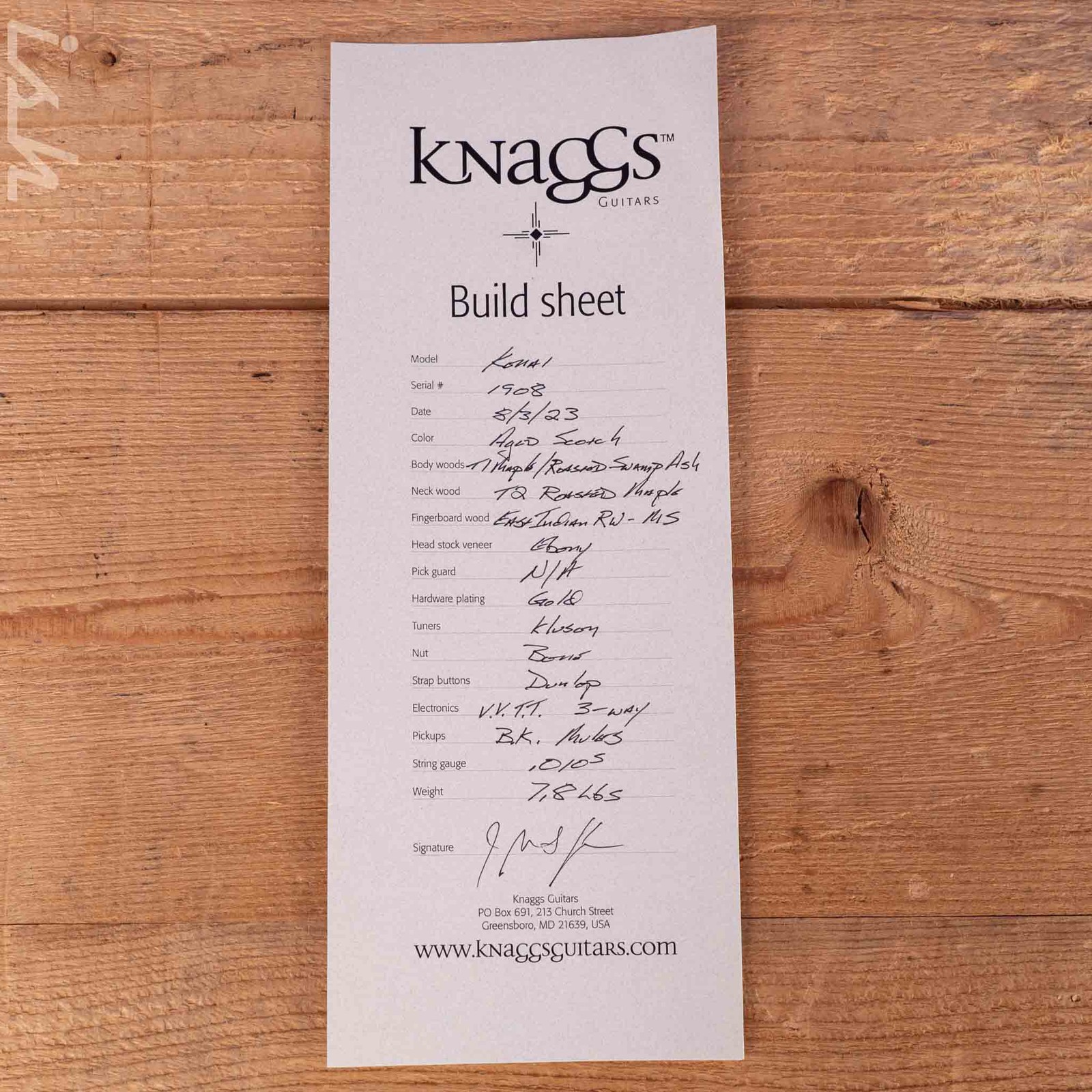 2023 Knaggs Kenai Tier 1 Aged Scotch