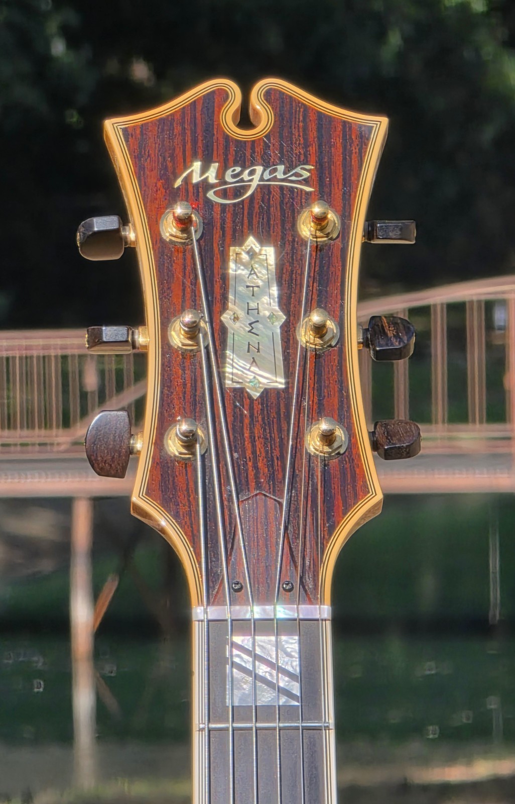 Megas Athena Archtop Electric Guitar! Nice Flame!