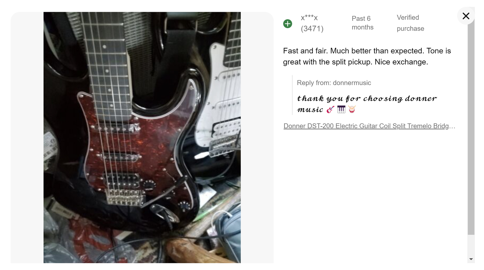 🎸 Donner DST-200 Electric Guitar With Gig Bag HSS Pickups Coil Spilt Solid Body