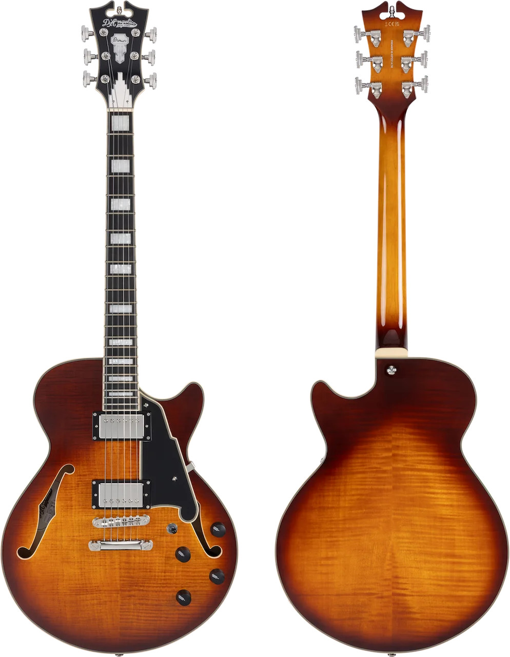 D’Angelico Premier SS Electric Guitar – Dark Iced Tea Burst