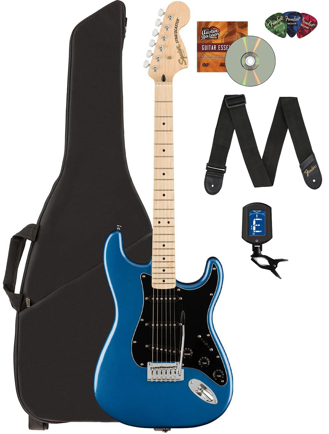 Fender Squier Affinity Stratocaster – Lake Placid Blue w/ Gig Bag