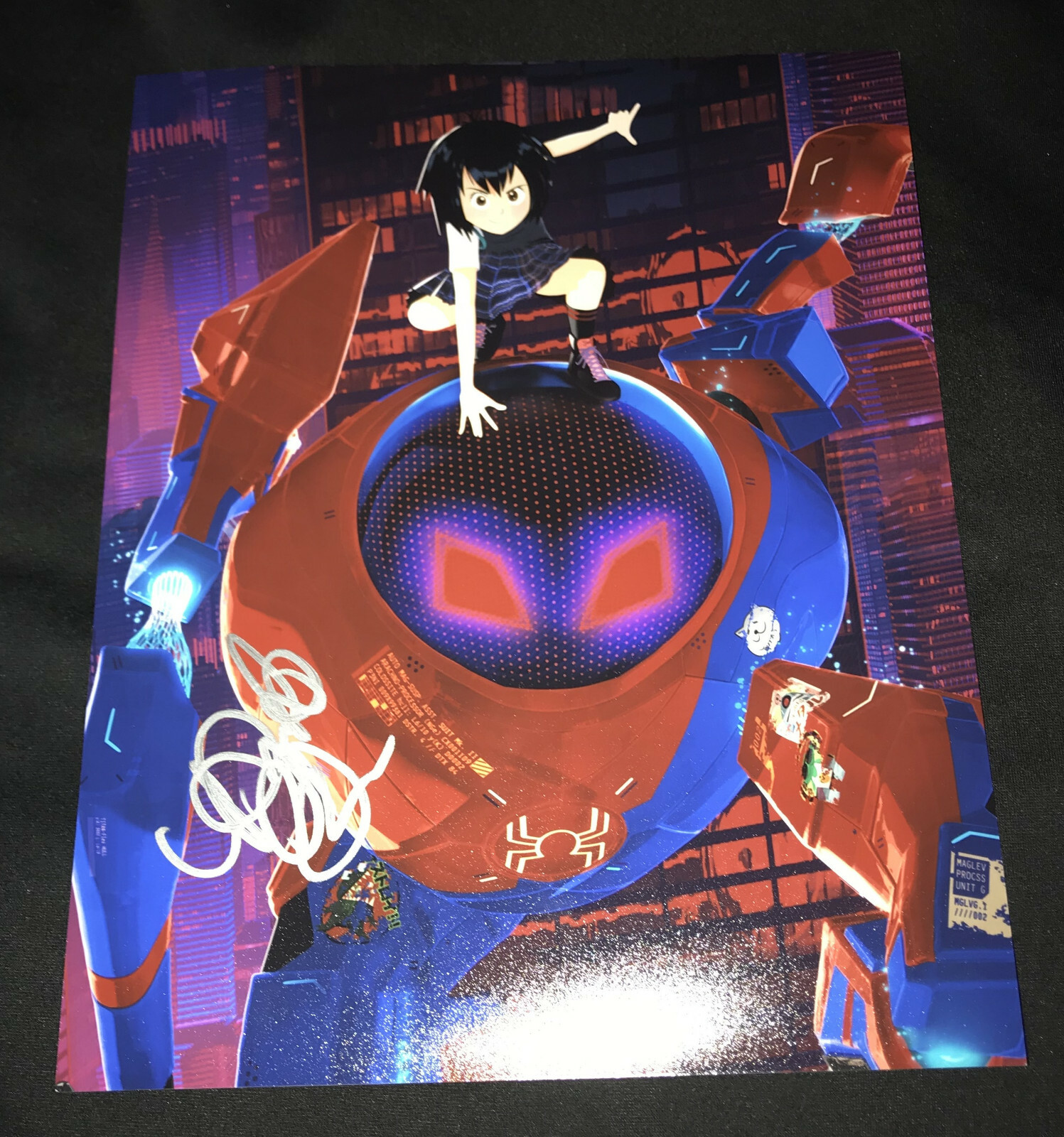 Kimiko Glenn signed Spiderman into SpiderVerse Poster Peni Parker 8×10 photo