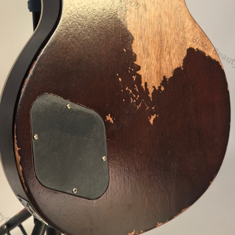Aged Solid Body Electric Guitar Dirty Lemon Stainless Rounded Fret Bone Nut