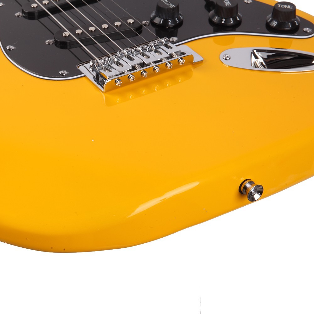 🎸FAST, FREE SHIPPING!🎸S Style Electric Guitar +Case/Strap +Whammy/Trem +Strap!