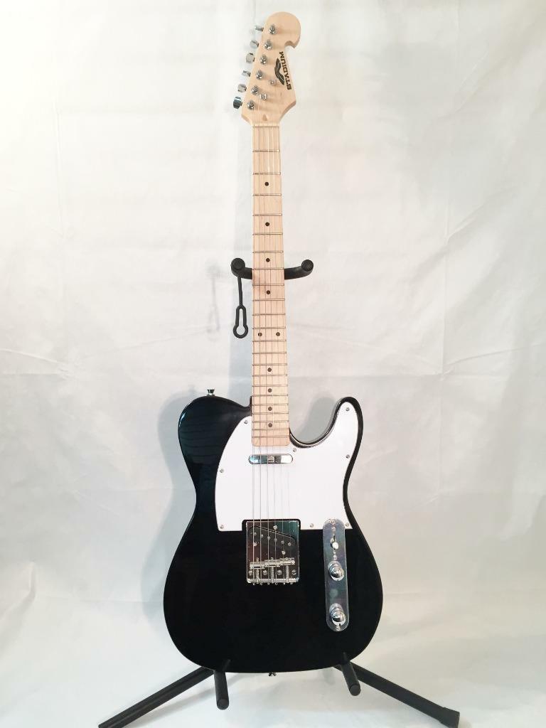 Stadium-Tele Style Electric Guitar-NY-9401-Black Finish-New-w/Shop Setup!