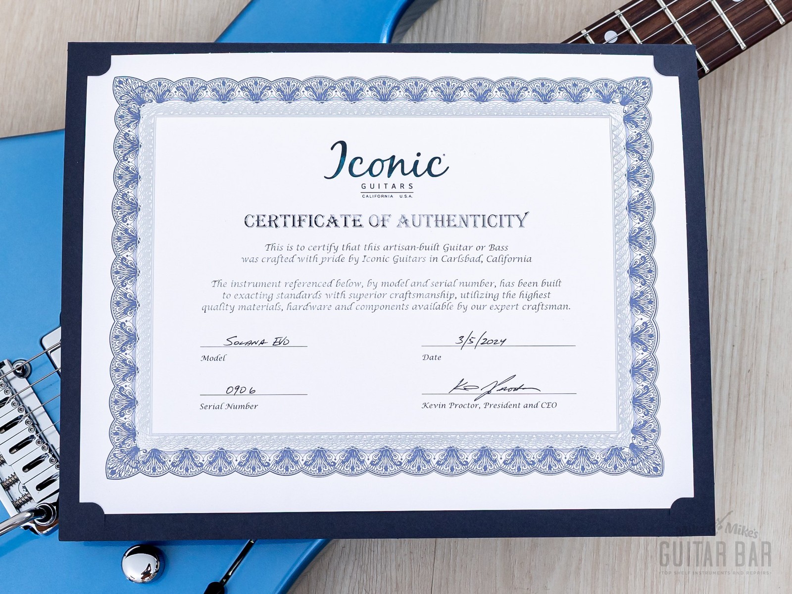 2024 Iconic Solana Evo S-Style HS Superstrat Lake Placid Blue