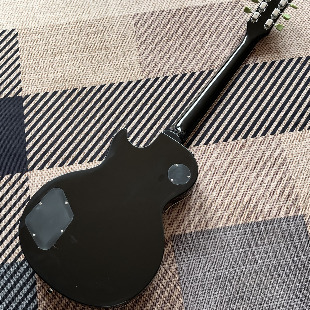 In stock Black Standard electric guitar Chrome hardware 6 strings free shipping