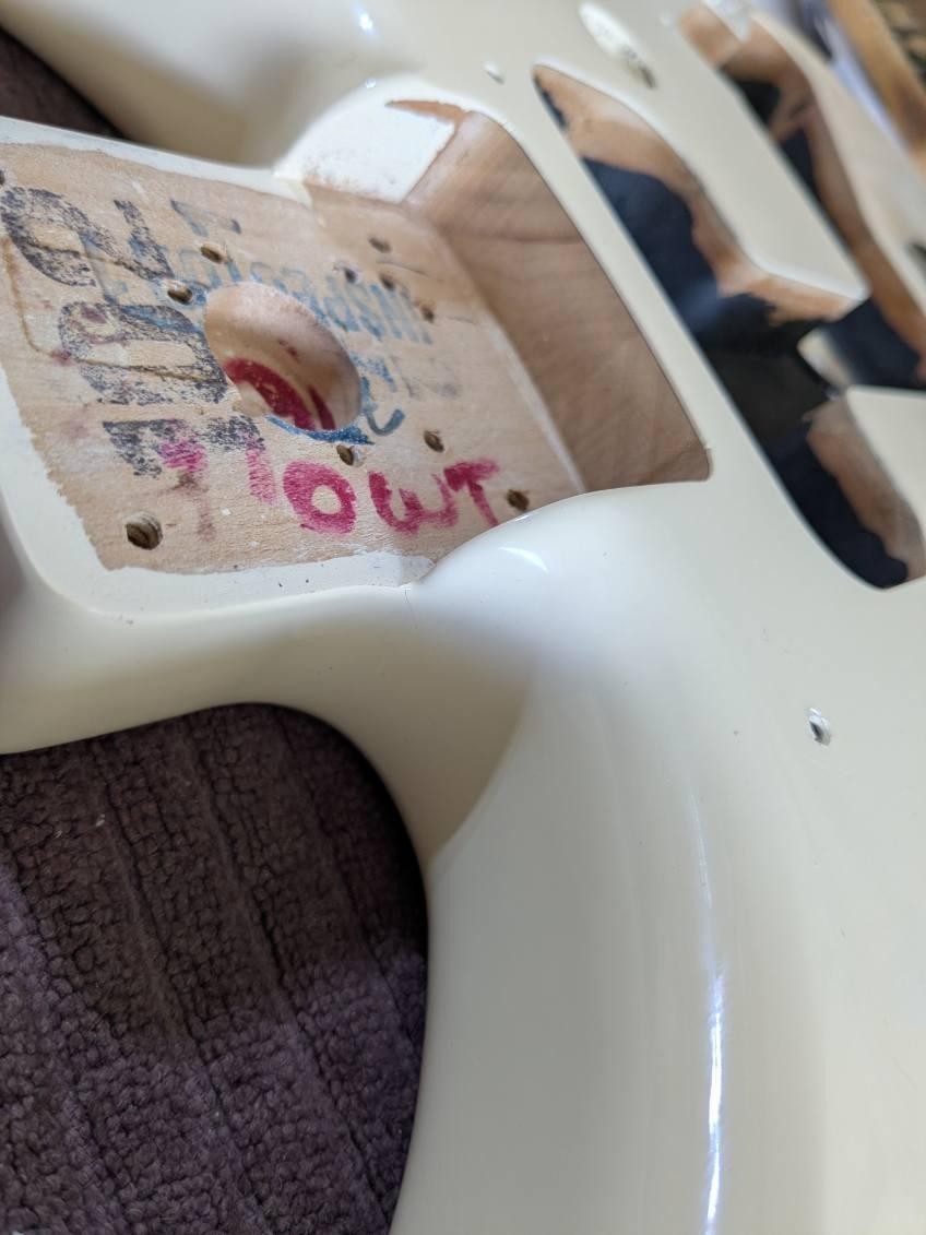 Fender Lead 3 BODY, 2019, factory pickguard + NEW one , thru body hardtail