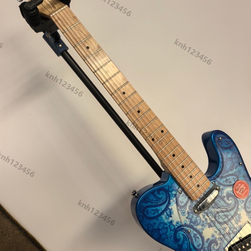 Electric Guitar Blue Paisley Maple Neck SS Pickup Stainless Rounded Fret Edge