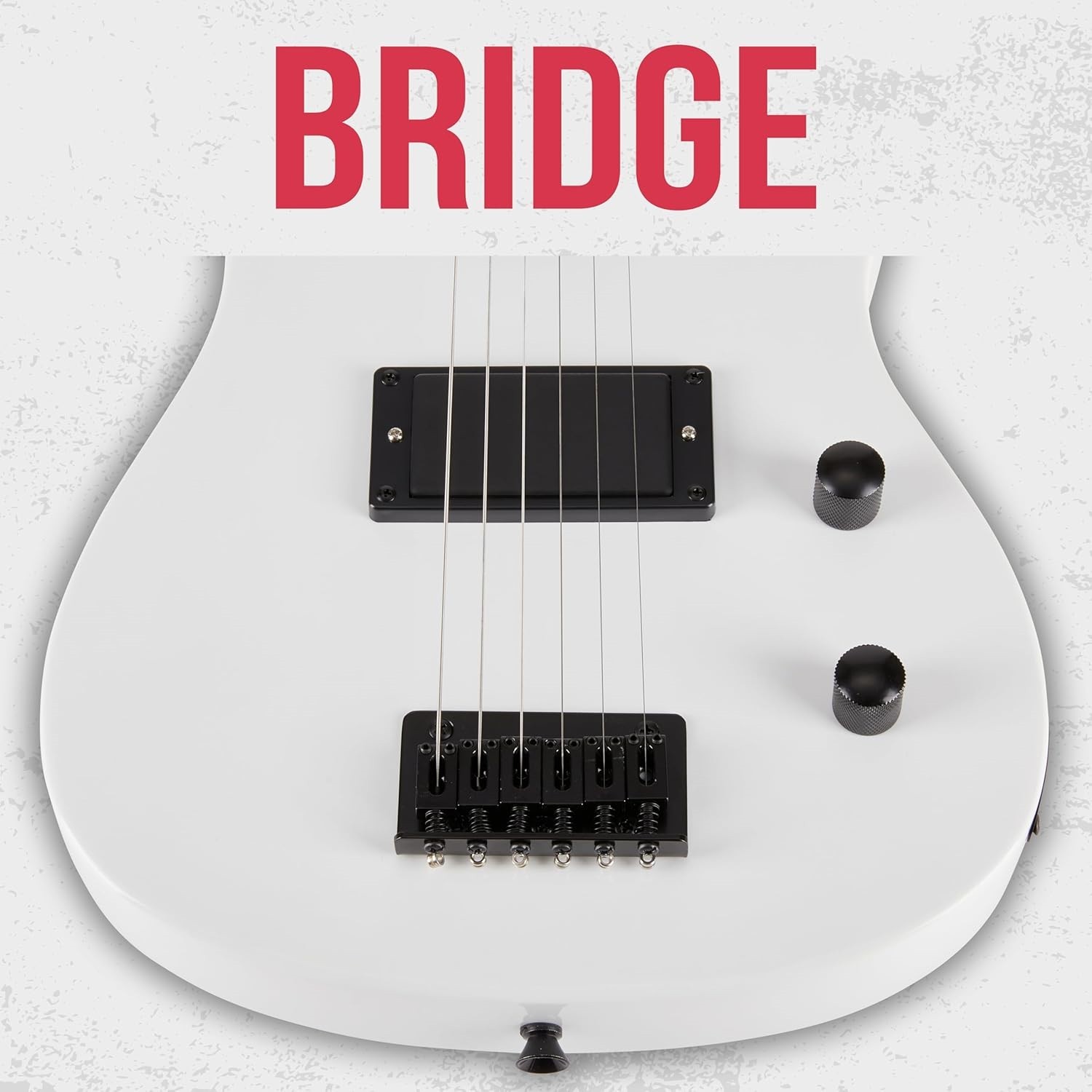 LyxPro CS 30in Electric Guitar Kit Amp Cable 6 Picks Guide Beginner White