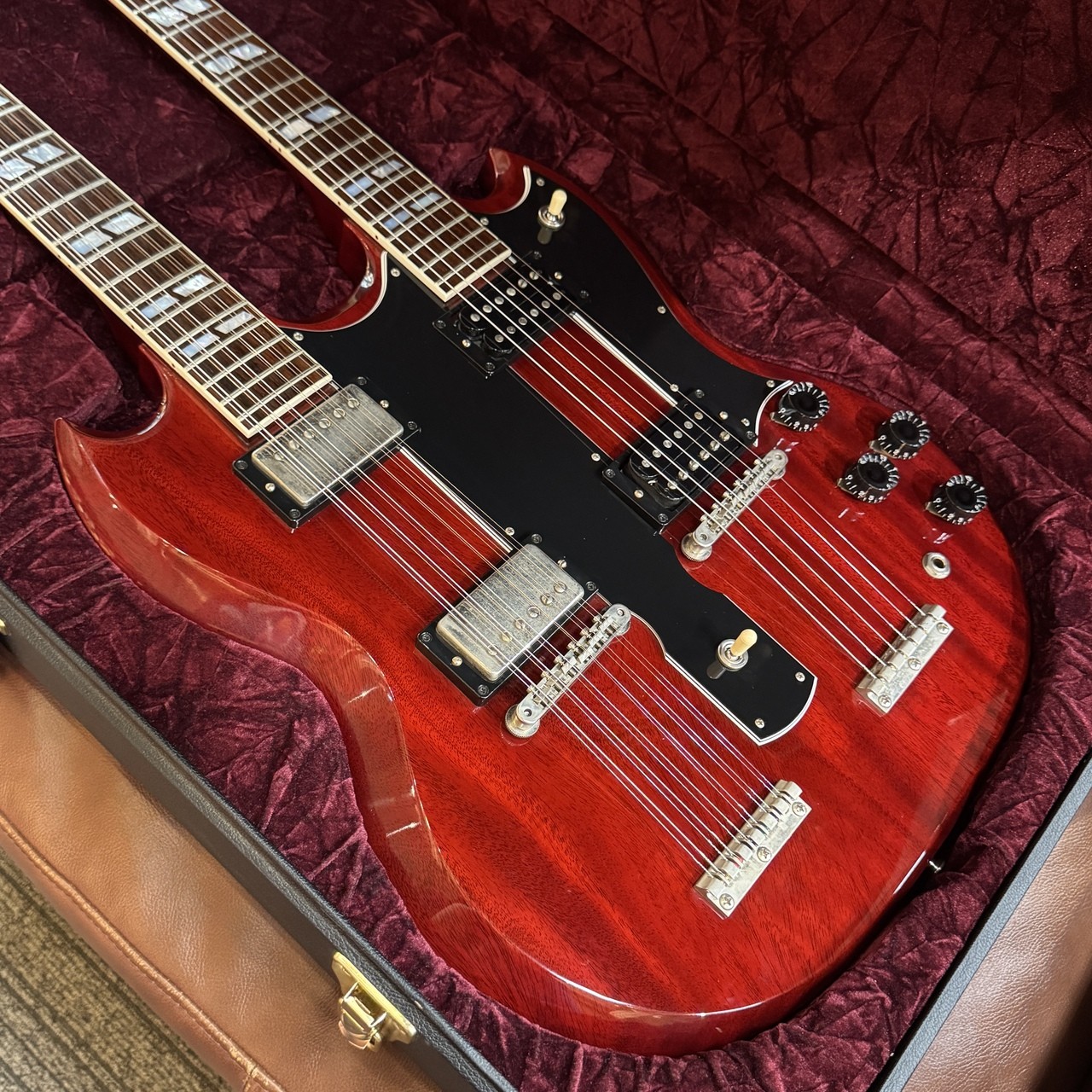 Gibson Custom Shop Eds-1275 Double Neck ~Cherry Red 2021 Model Equipped *Qd373