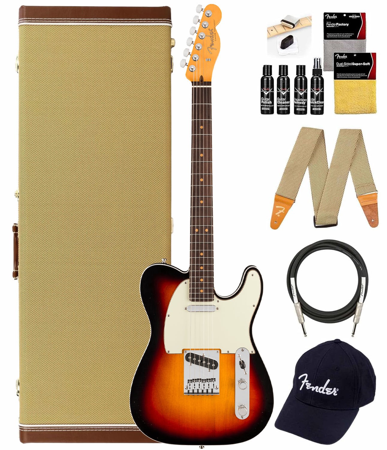 Fender American Ultra Luxe Vintage ’60s Telecaster Custom – 3-Color Sunburst w/