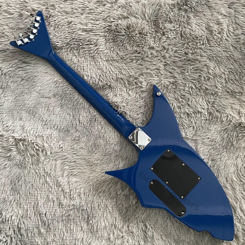 Shark Solid Body Electric Guitar Rounded Fret Tremolo Bridge H-S-H Fast shipping