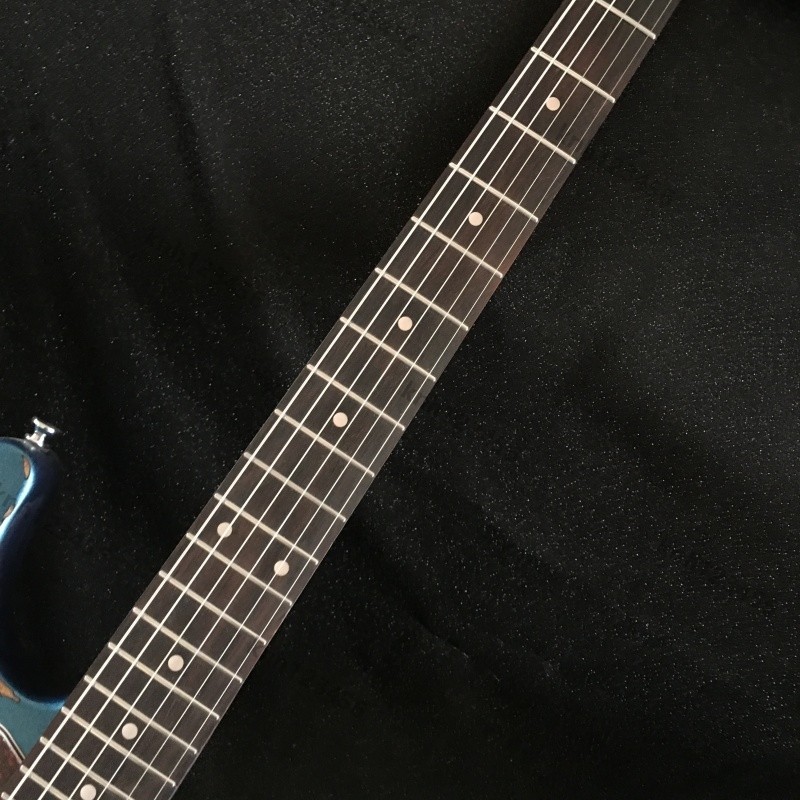Heavy Aged Electric Guitar Bone Nut Stainless Rounded Fret Edge Distressed SSS