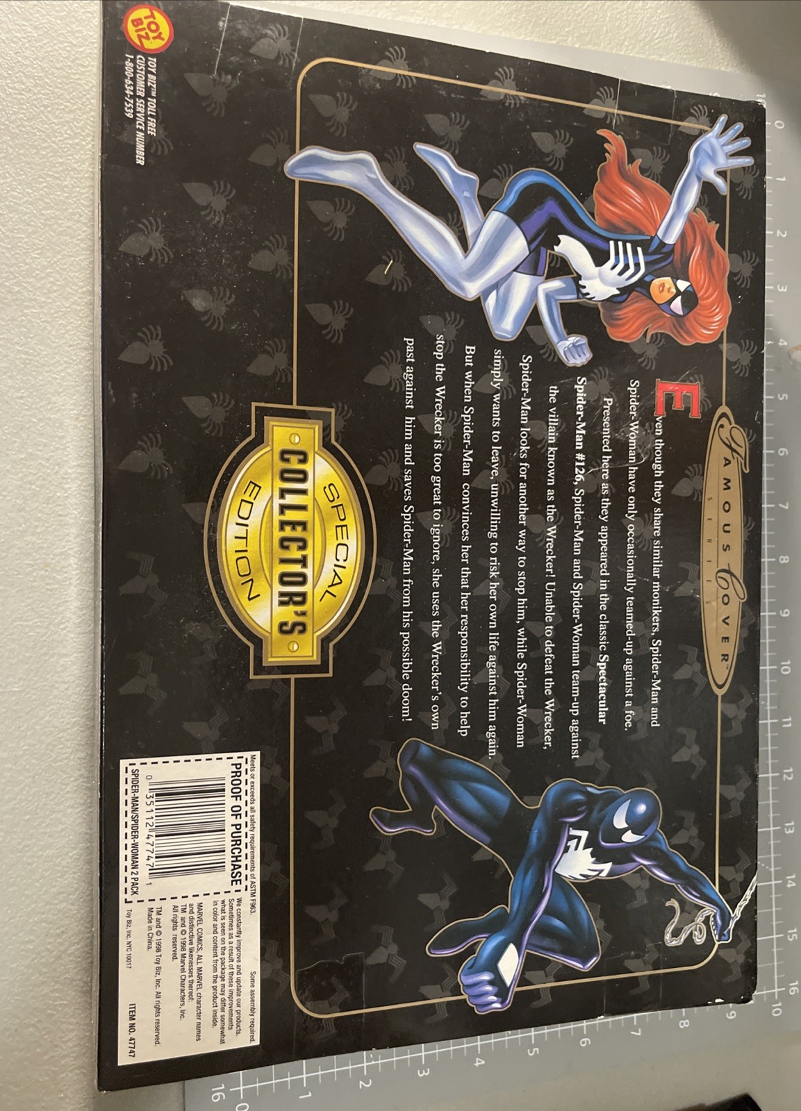 Vintage Marvel Spider-man & Spider-woman 1998 ToyBiz Famous Covers Series 🔑