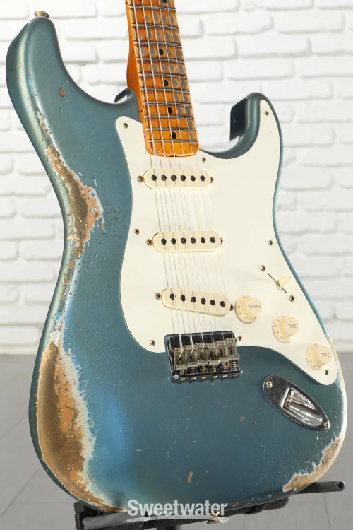 Fender Custom Shop 1956 Hardtail Stratocaster Heavy Relic Electric Guitar – Lake