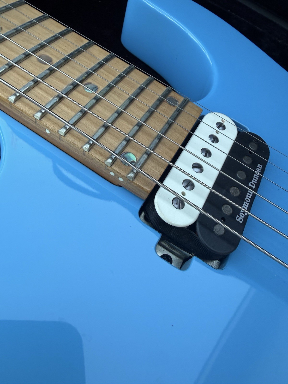 Dean MD24 Floyd Roasted Maple 2021 – Vintage Blue Dean Guitar W/Case Jumbo Frets