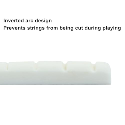 6 String Electric Guitar Bone Nut, 42mm, White, 1 Piece | Bone