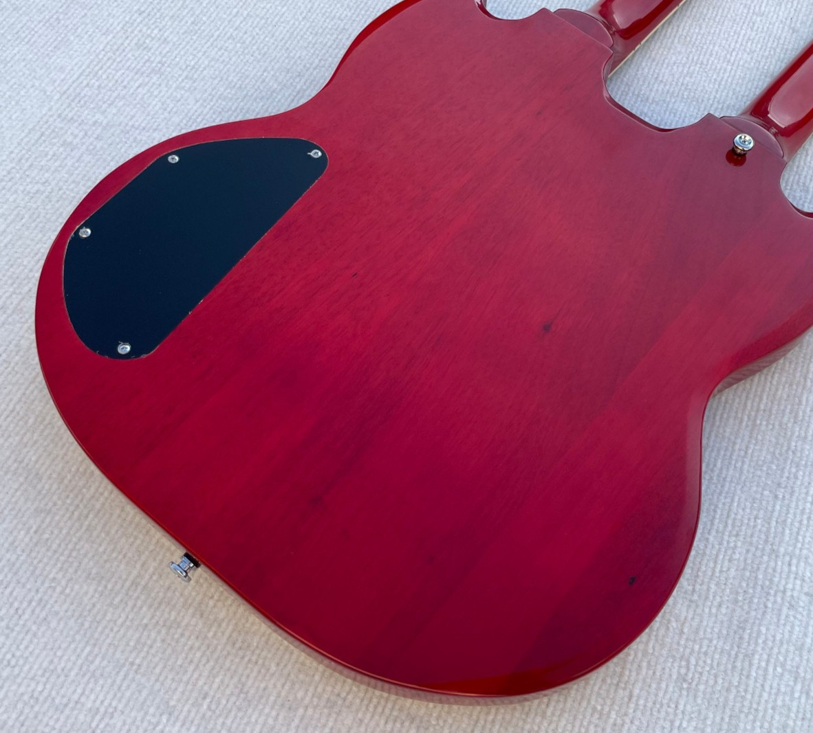 Double Neck 6 + 12 String Electric Guitar Bone Nut Glossy Finished Solid Body