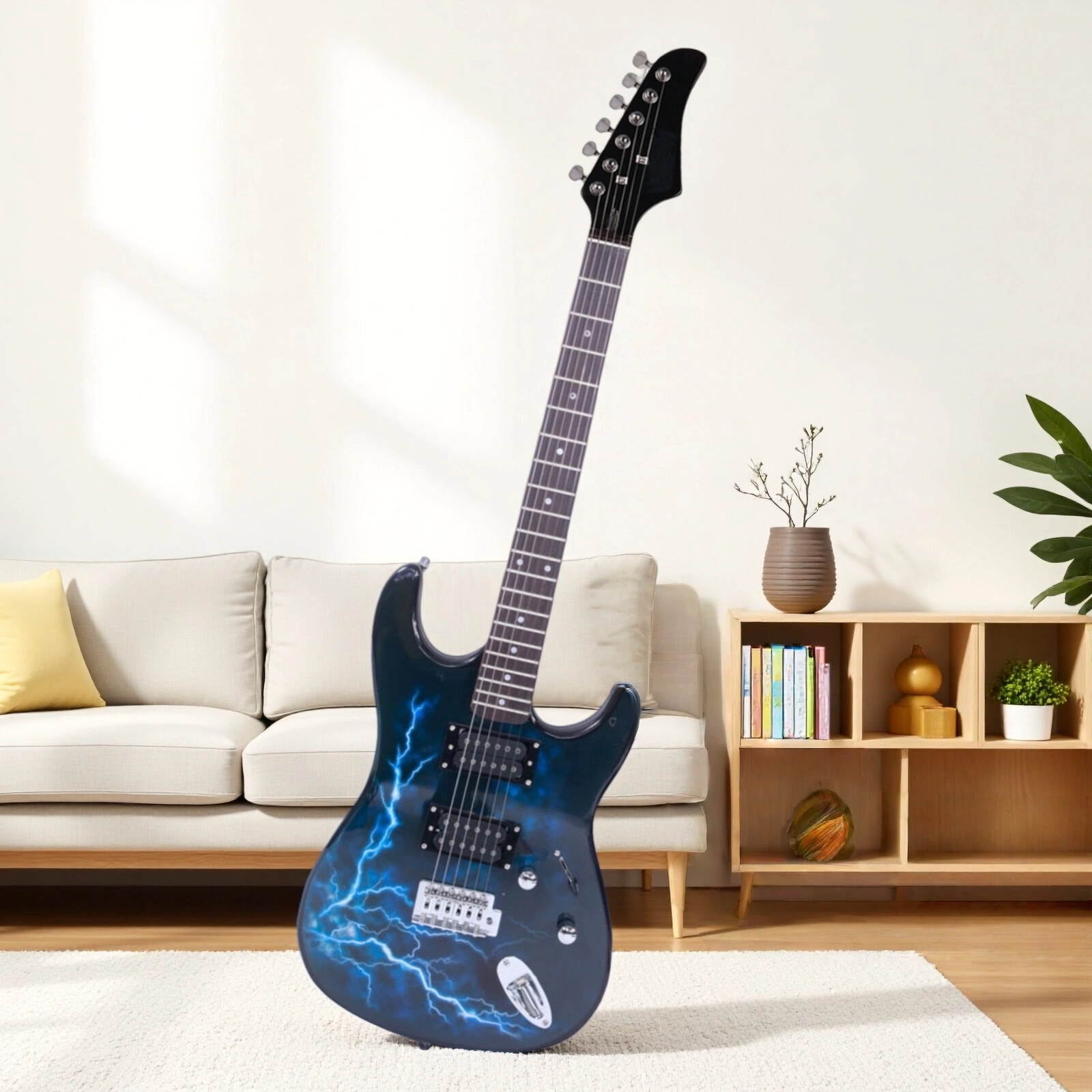 ST Electric Guitar Set – Basswood, HH Pickups, Lightning & Rosewood ​Fretboard