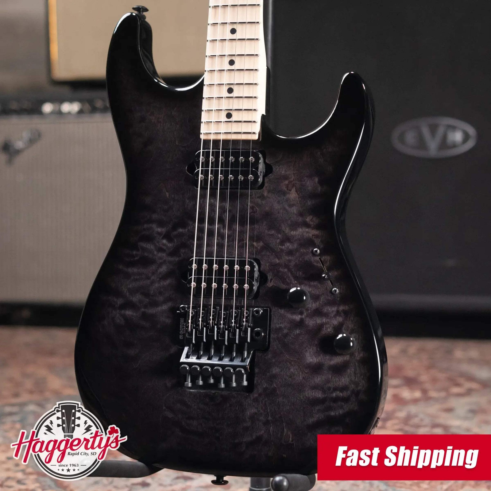 Suhr Standard Thin Burst Limited Edition Electric Guitar – Trans Black with Gig