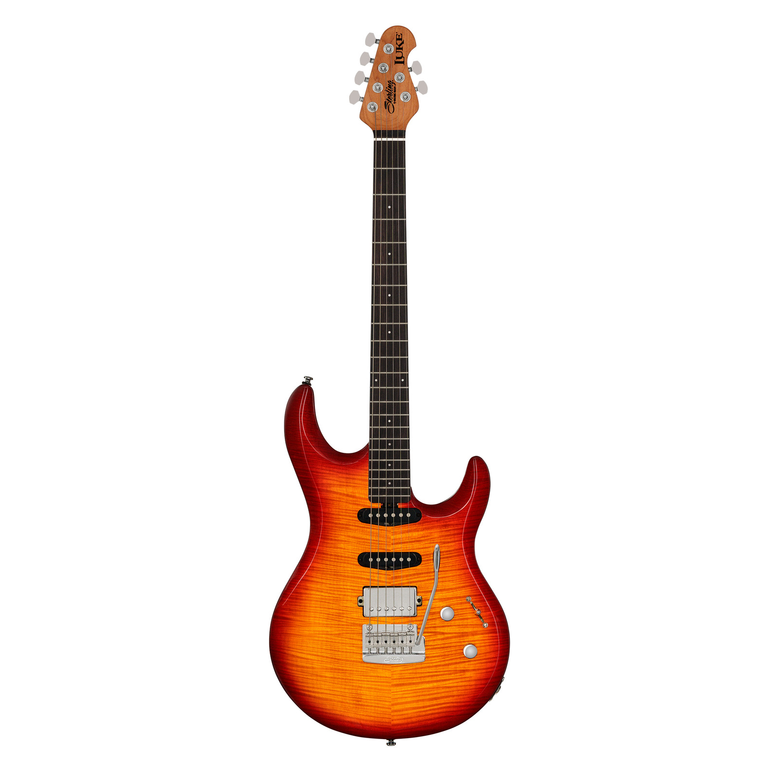 Sterling by Music Man Luke HSS Guitar – Heritage Cherry Burst – Open Box