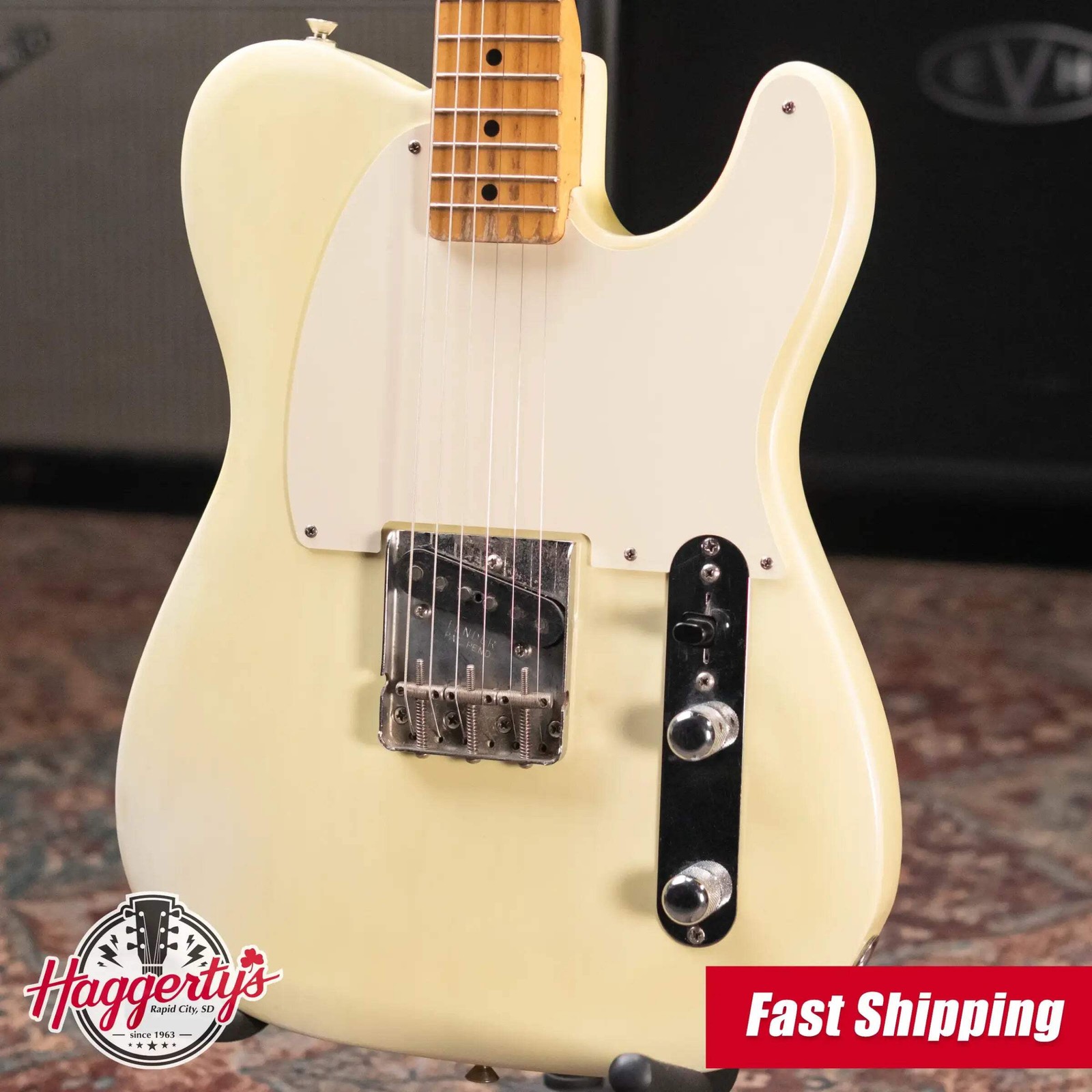 Fender 1956 Esquire Electric Guitar – Refinished Yellow with Hardshell Case – Us