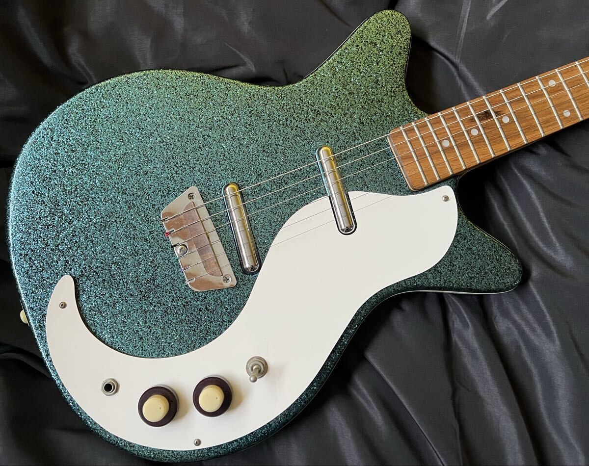 Electric Guitar Danelectro DC59 Bluesparkle Late 1990s Korea Semi-Hollow