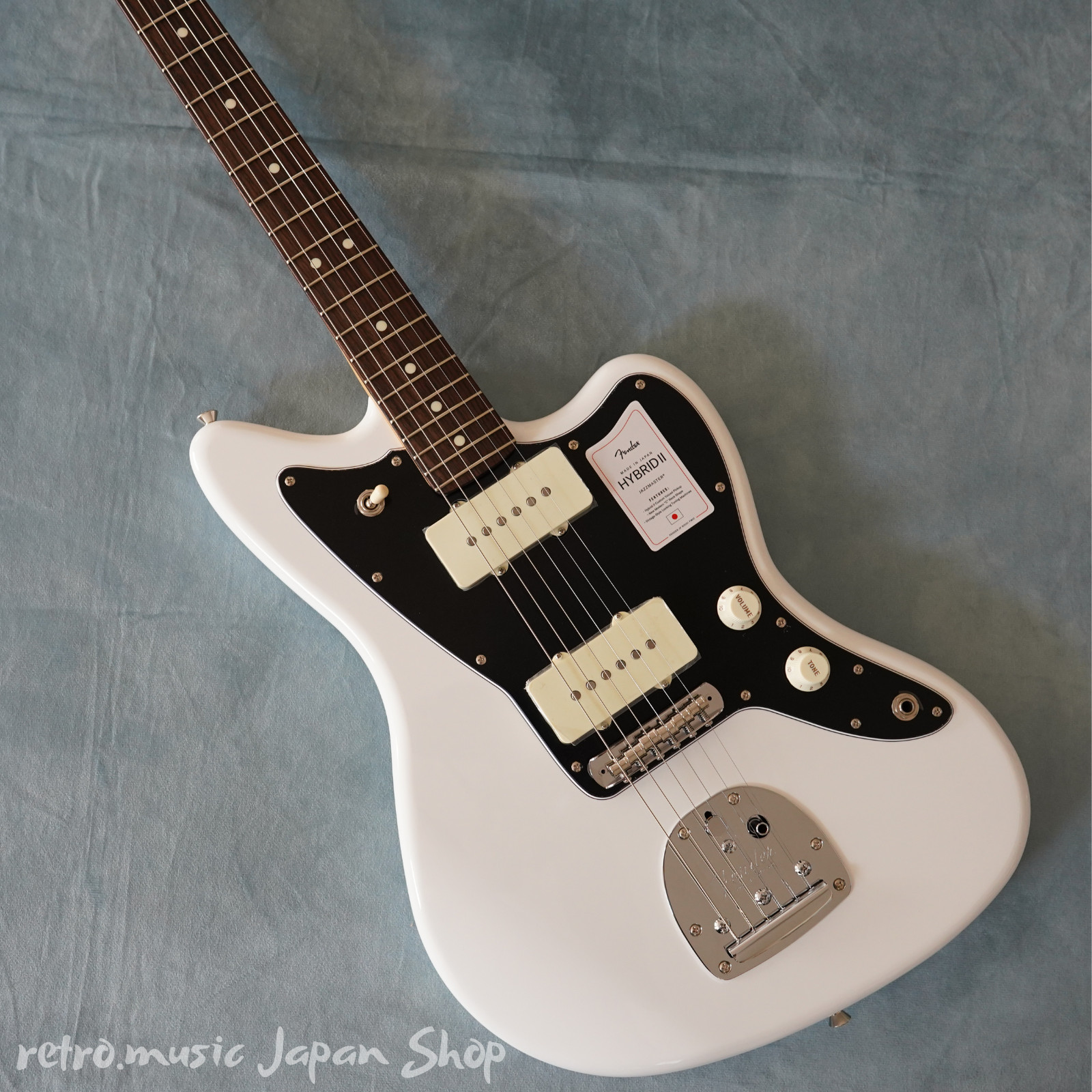 Fender Made in Japan Hybrid II Jazzmaster Rosewood Arctic White Electric Guitar