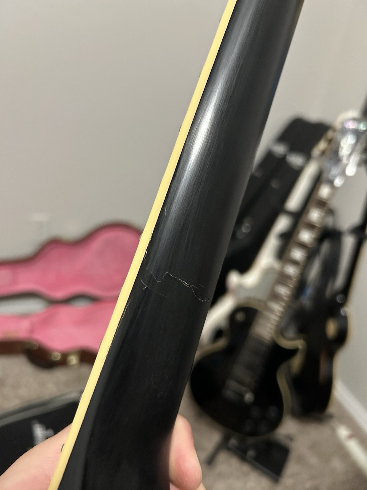 Modded Epiphone Les Paul guitar