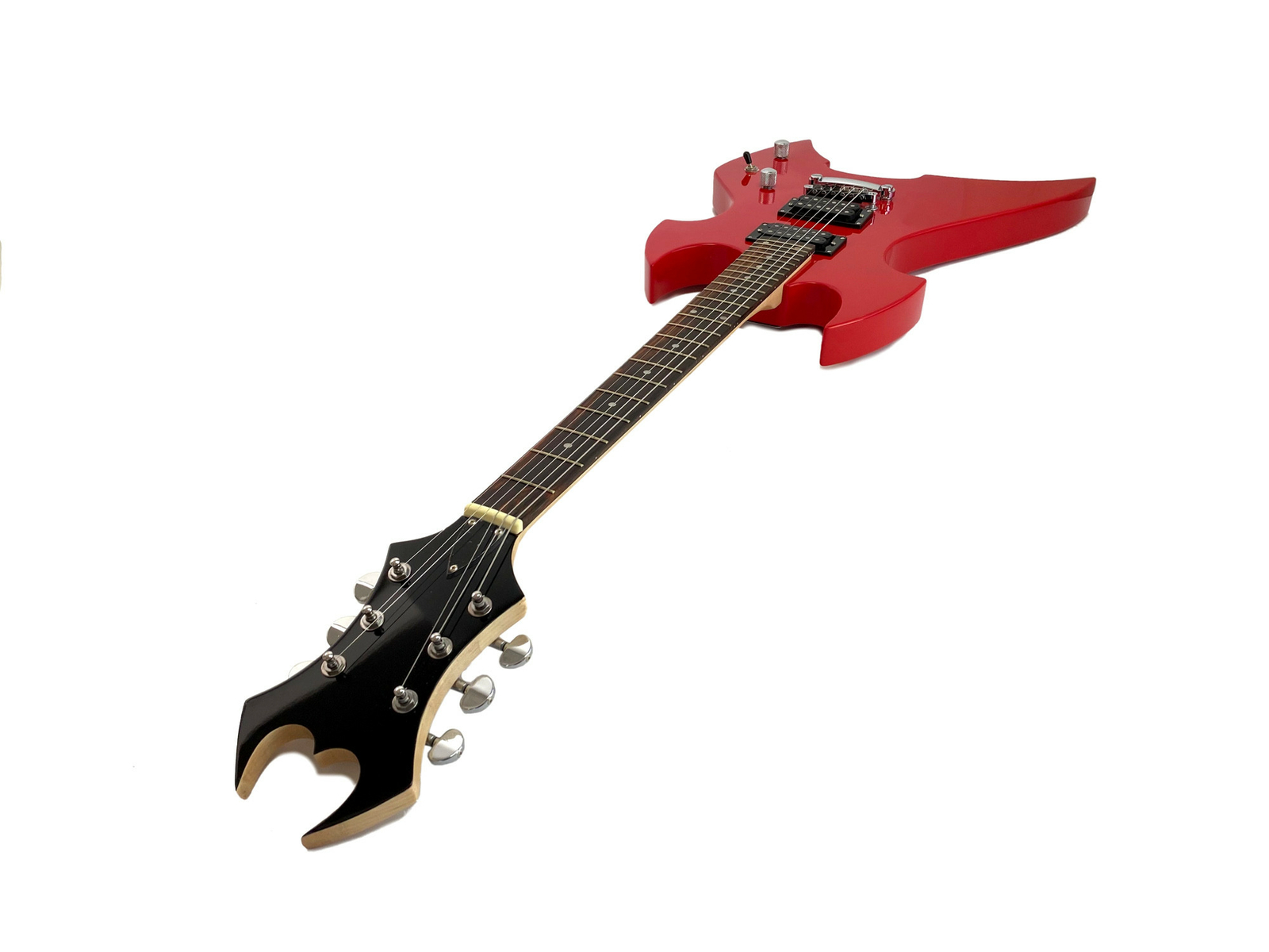 Zenison Heavy Metal Style Electric Guitar, Solid Wood Body, Maple Neck, Red