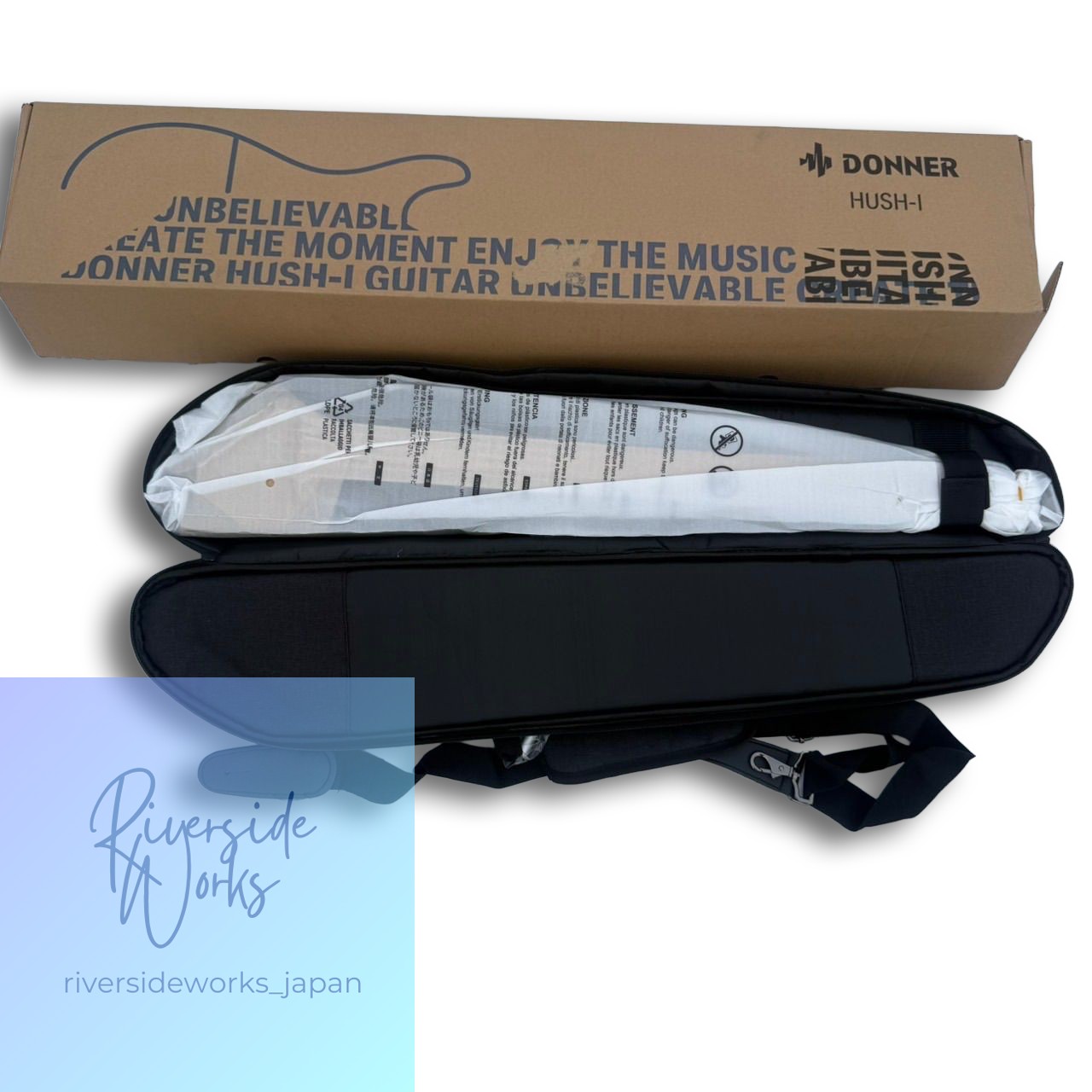 Donner HUSH-I Travel Headless Guitar Unused with Case