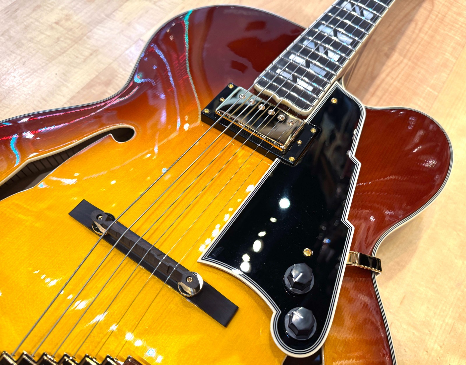 D’Angelico Excel EXL-1 Hollow Body Guitar – Dark Iced Tea Burst