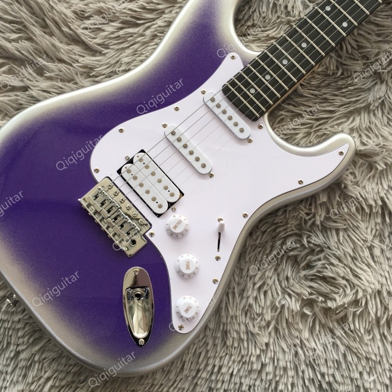Great Value Solid Body Electric Guitar Metallic Sparkle Finish Rounded fret Edge