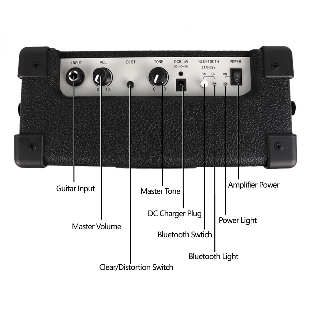 Full size electric PJ bass set with amplifier gigbag strap strings metallic BLK