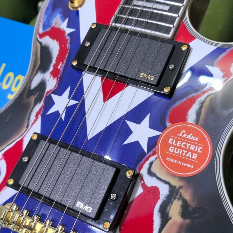 Electric Guitar Stainless Rounded Fret Bone Nut Water Transfer Free Shipping