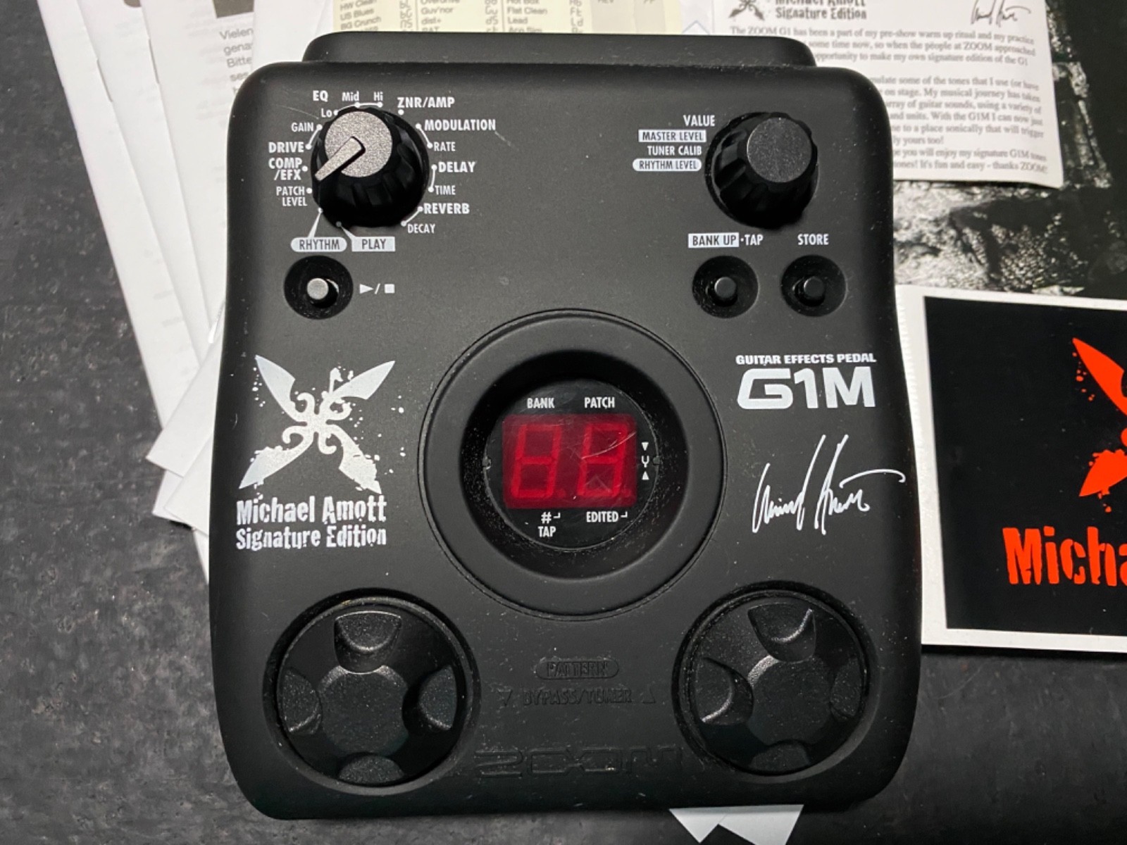 Zoom G1M Michael Amott Signature Guitar Multi-Effects Pedal Arch Enemy