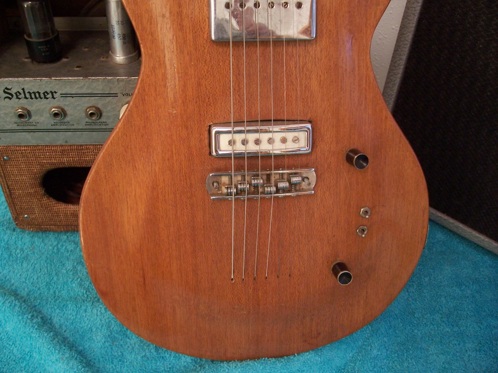 Custom made Homemade Mahogany LP Style electric guitar Silvertone bolt on neck